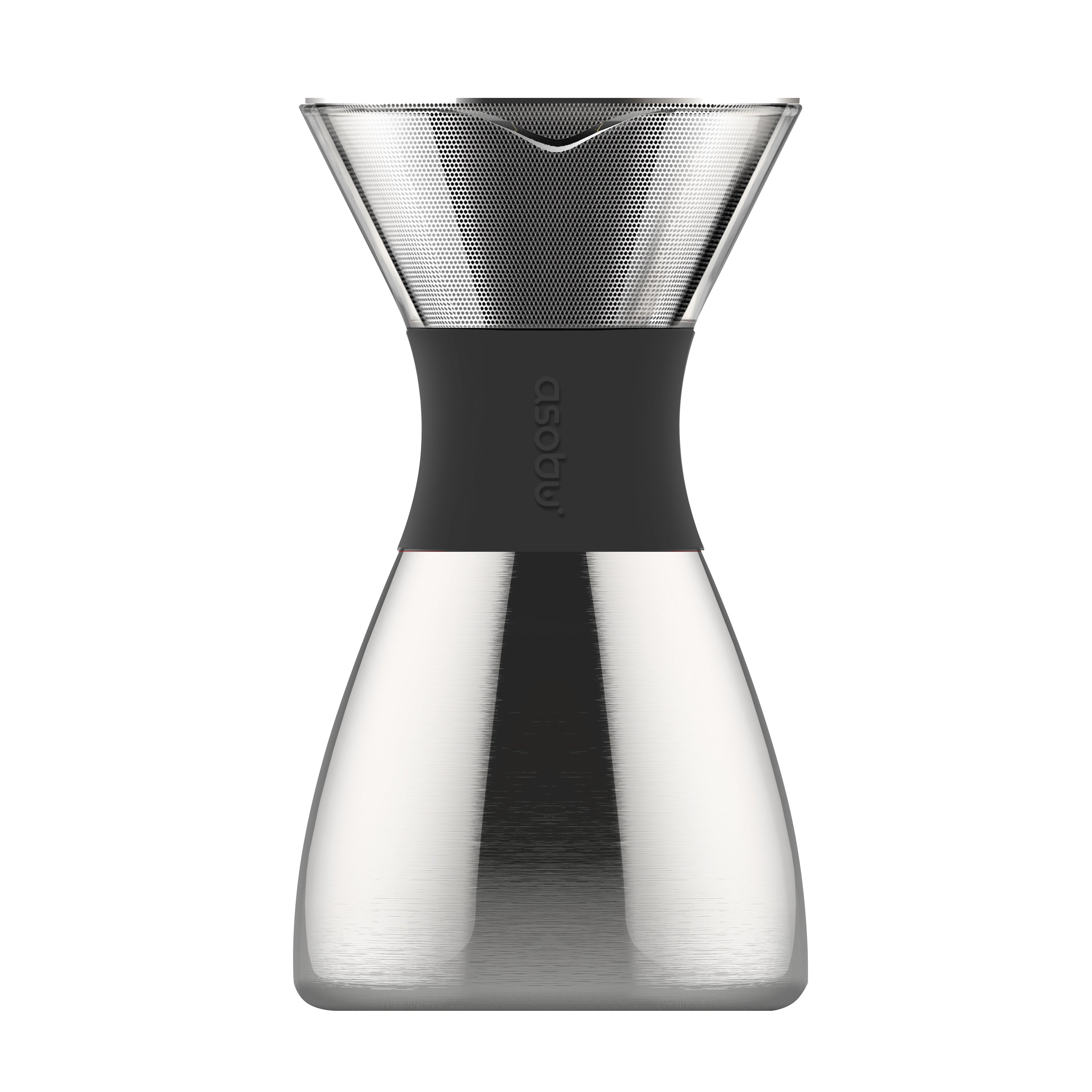 Asobu - Pour Over Filterkaffeebereiter Silber Schwarz Asobu - Pour Over Filterkaffeebereiter Silber Schwarz